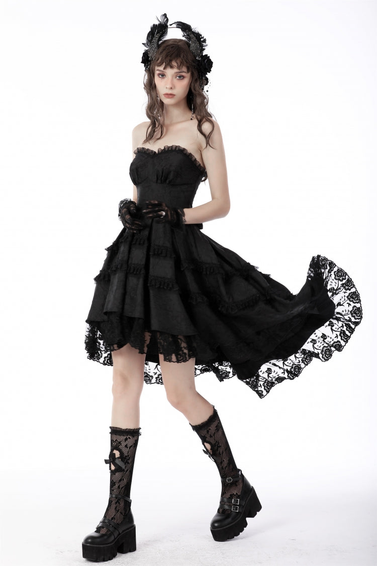 High-Low Lace Slip Dress for Weddings and Graduation