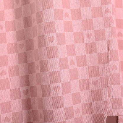 Print Slip Cardigan Lattice Pink V-neck Dress Set