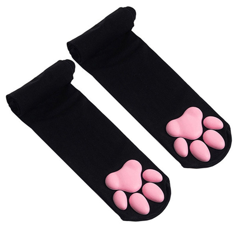 Chaussettes Lolita à griffes de chat 3D