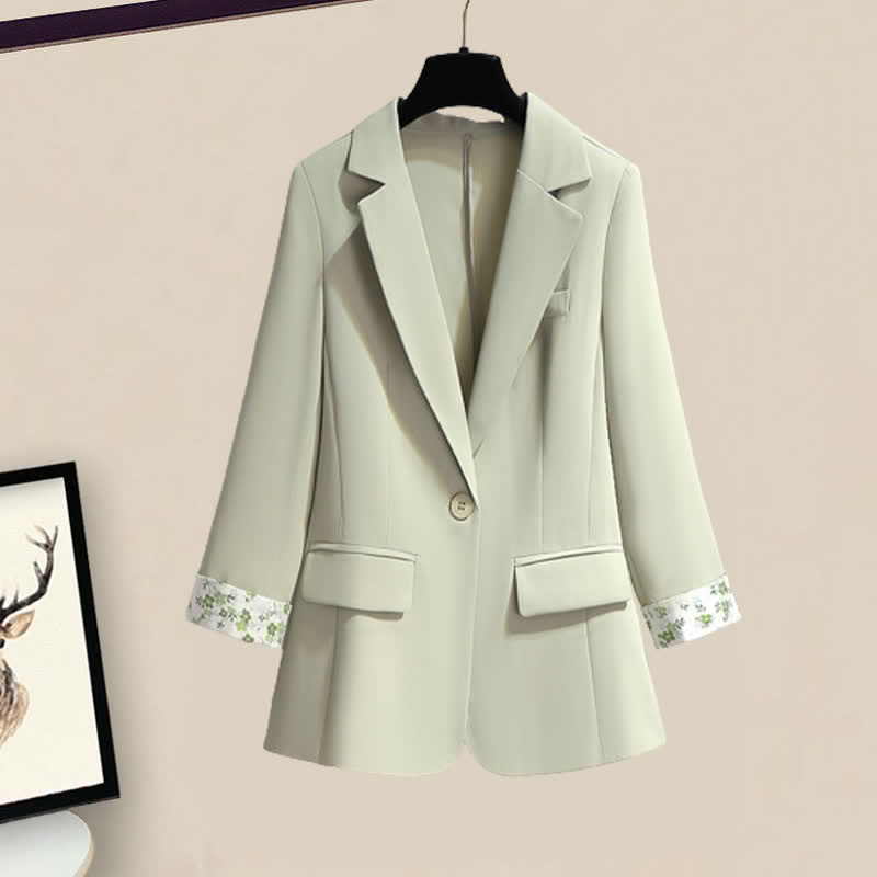 Slip Green Print Floral Dress Set