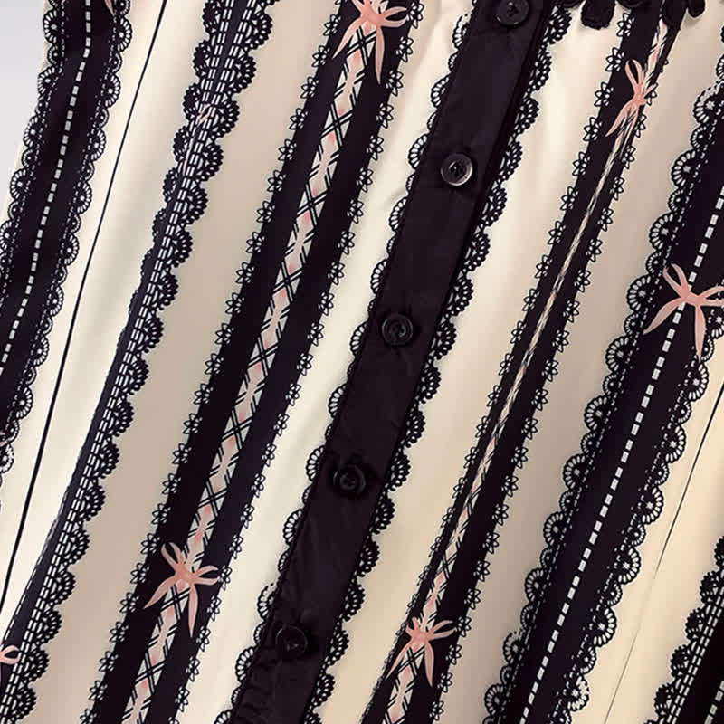 T-Shirt Mesh Casual Belted Print Chiffon Shorts Stripe