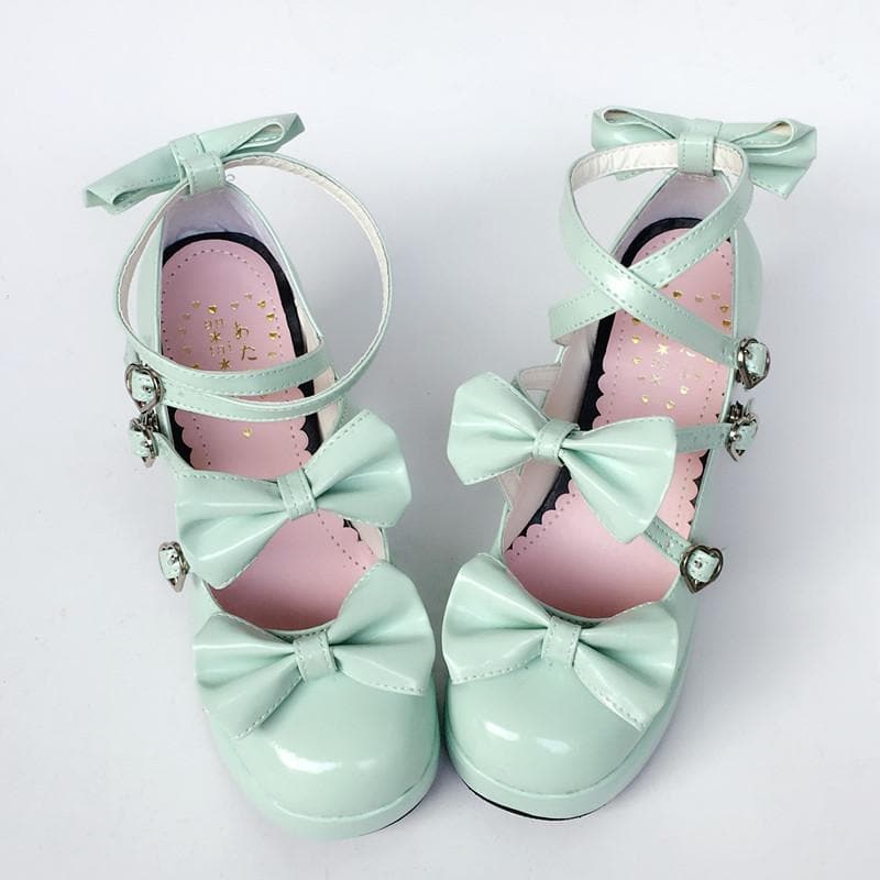 Lolita SP168066 Mint Bow Custom Baby Made Shoes