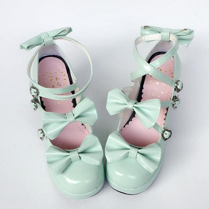 Lolita SP168066 Mint Bow Custom Baby Made Shoes