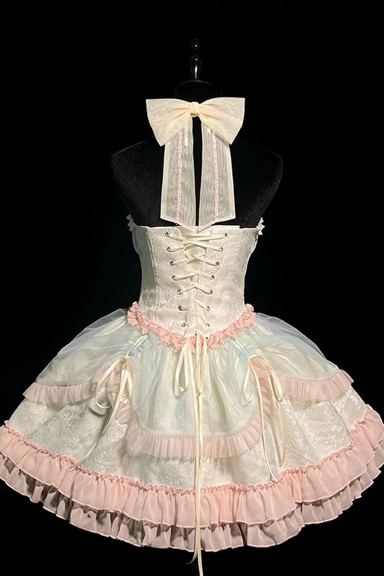 Mermaid Halter Ruffle Lace-Up Sweet Lolita Gown