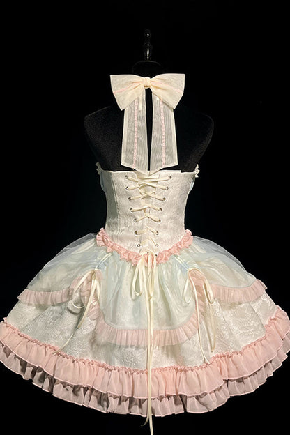 Mermaid Halter Ruffle Lace-Up Sweet Lolita Gown