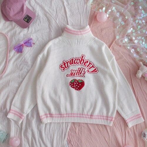 Pull à col roulé SpreePicky Sweet Strawberry Milk SP14838