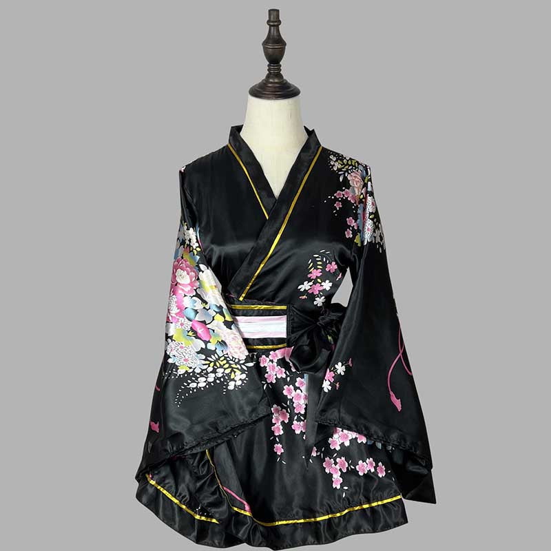 Costume kimono à imprimé floral vintage