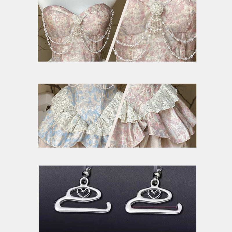 Robe mini élégante de princesse à épaules dénudées en dentelle et perles