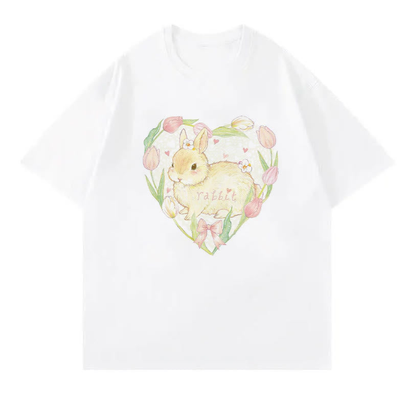 T-Shirt mit Cartoon-Buchstaben-Print in Grün und Chiffon mit weitem Bein