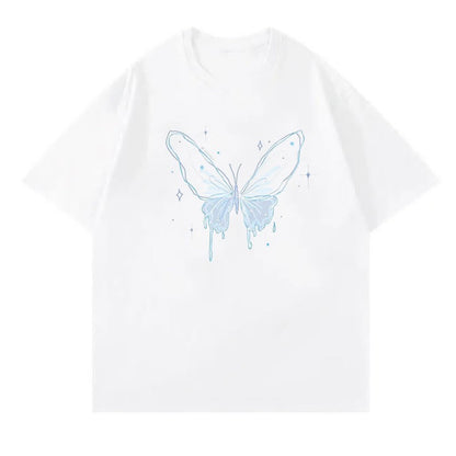 Pantskirt T-Shirt Cartoon Print Letter