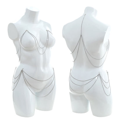 Hollow Fishtail Chain Sexy Dress⁠ Backless Out Halter