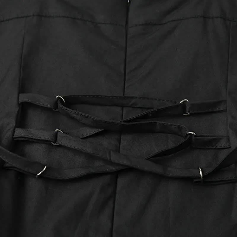 Two Pieces Slip Hollow Out Dress Coverup Lace-up