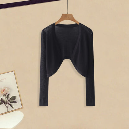 Cardigan Wash Vintage Black Dress Painting Slip