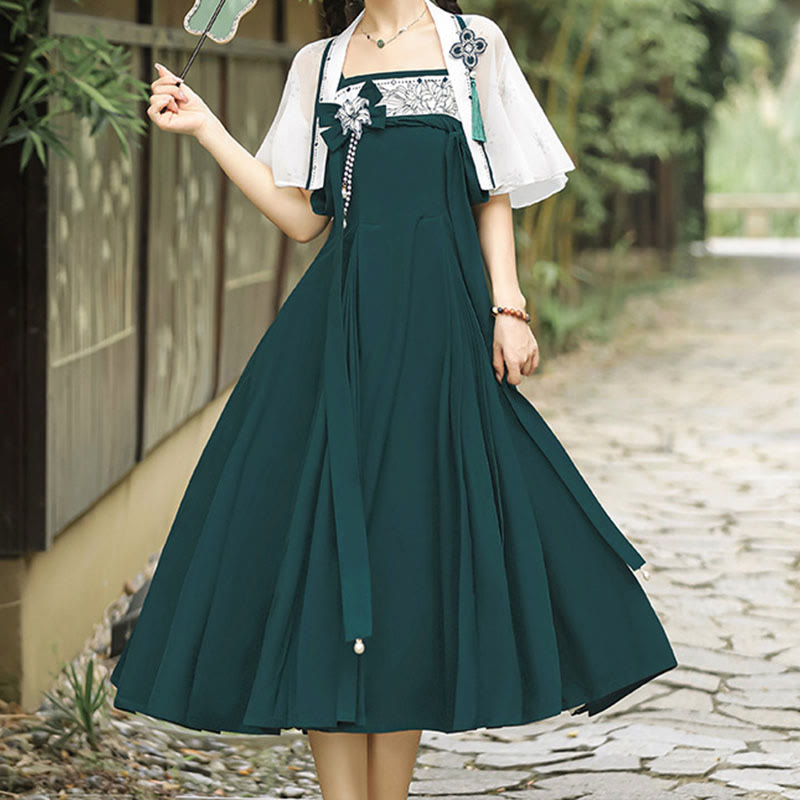 Bowknot Dress Flower Slip Decor