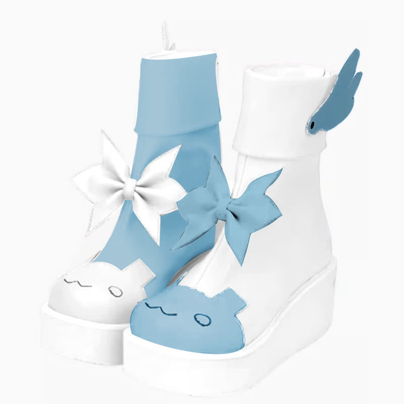 Sweet Bunny Bow Knot Platform Lolita Shoes