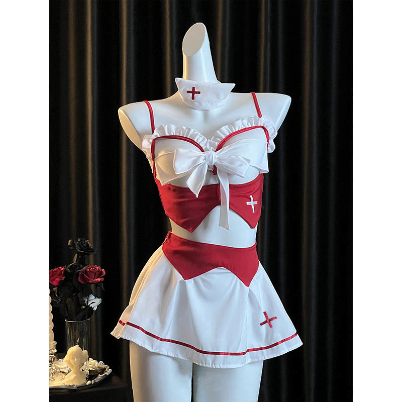 Cosplay Nurse Uniform Bow Lingerie Set