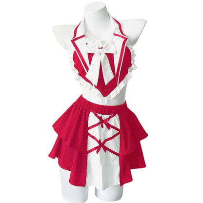 Sexy Backless Bow Maid Lingerie Set