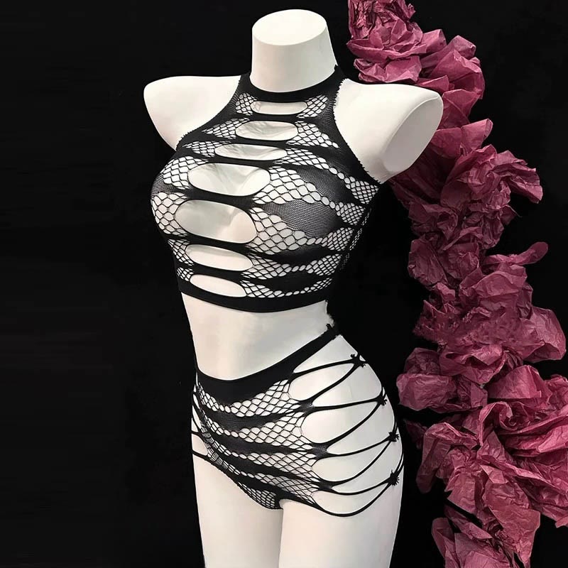 Hollow Out Mesh Lingerie Set