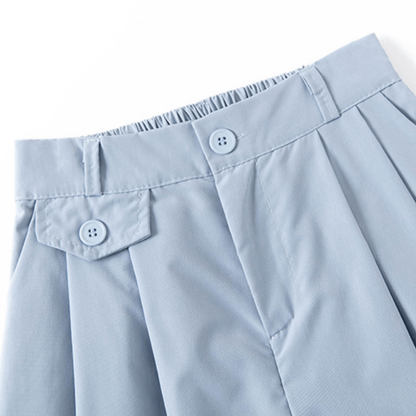 Pieces Casual Printed T-Shirt Set Collar Leg Pants Wide Chic Two Round