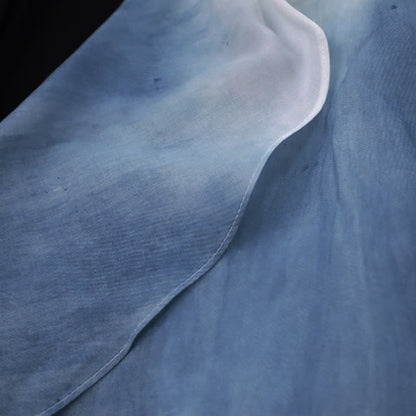 Out Slip Dress Cardigan Two Set Color Pieces Block Gradient Hollow