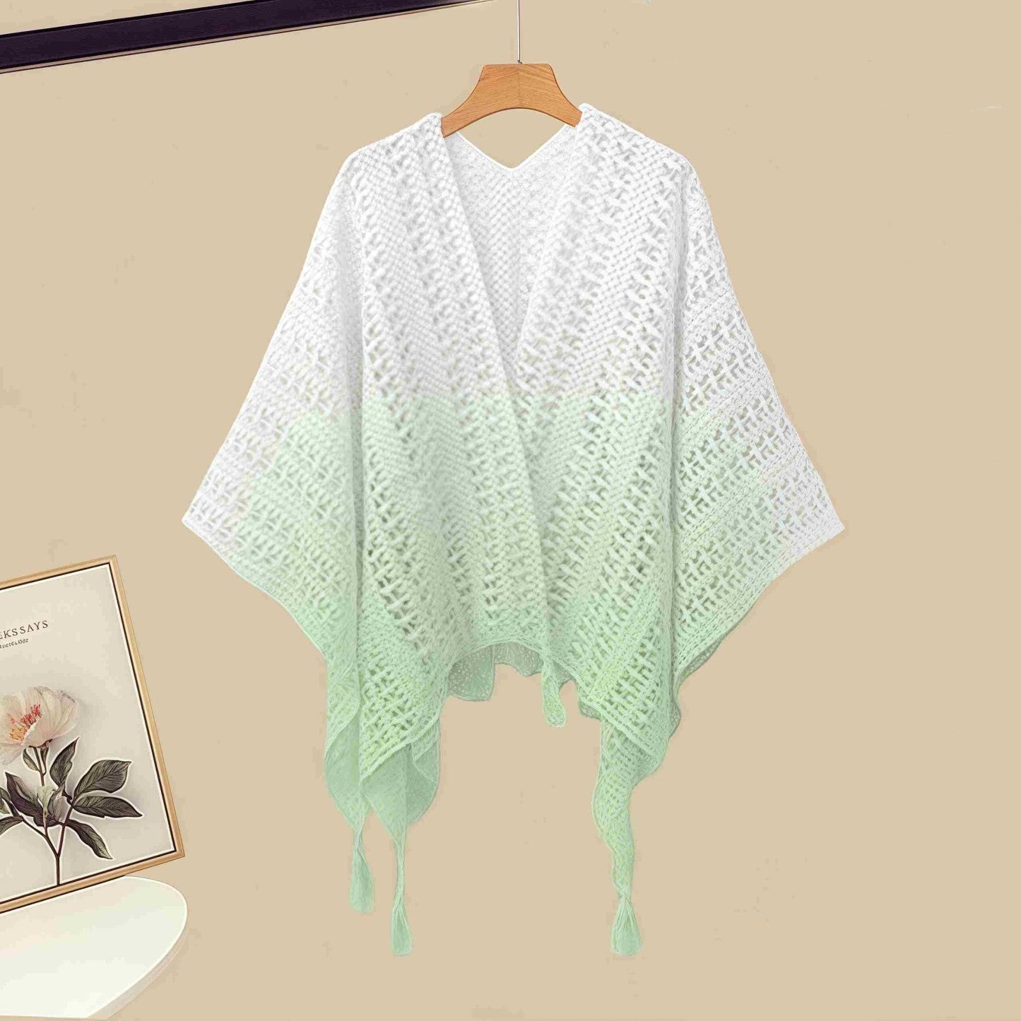 Slip Floral Dress Cardigan Gradient Set Print Two Pieces