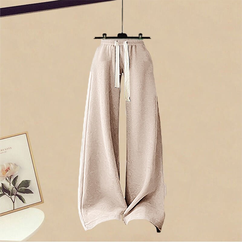 Two Set V-neck Pants Leg Cardigan Wide Knit Pieces