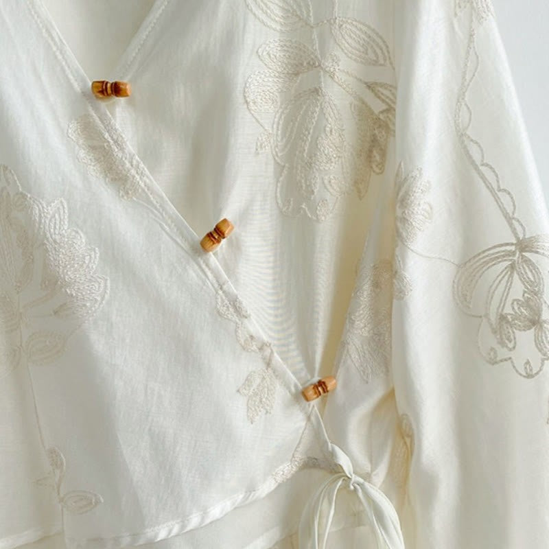 Vintage Buckle Wide Shirt Leg Pants