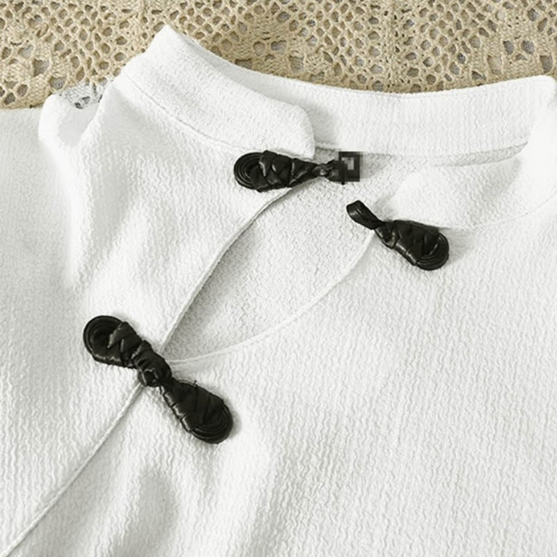 Pleated Buckle Lace-up Shirt Vintage Skirt