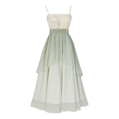 Embroidery Cardigan Orchid Vintage Slip Dress