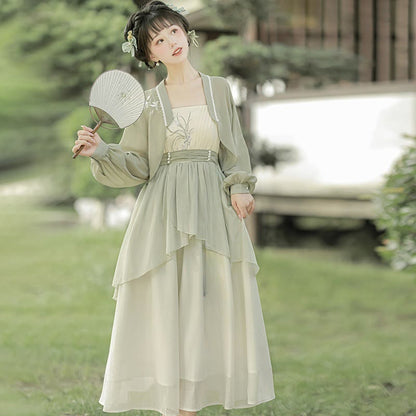 Embroidery Cardigan Orchid Vintage Slip Dress