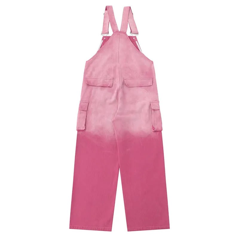 Set Overalls Letter T-shirt Two Drawstring Print Pieces Gradient Butterfly