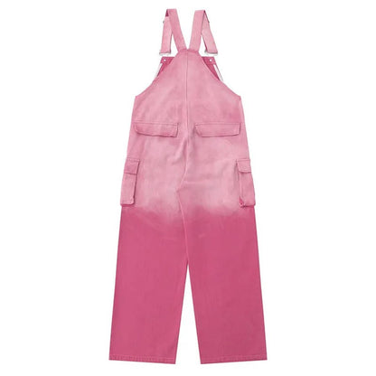 Set Overalls Letter T-shirt Two Drawstring Print Pieces Gradient Butterfly