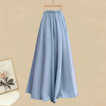 Set Leg Wide T-shirt Letter Two Pieces Pantskirt Print