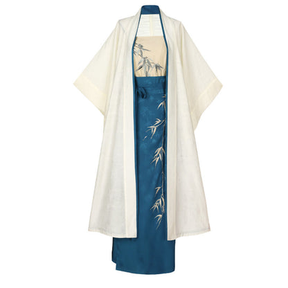 Cardigan Embroidery Bamboo Skirt Pieces Cami Top Vintage Three