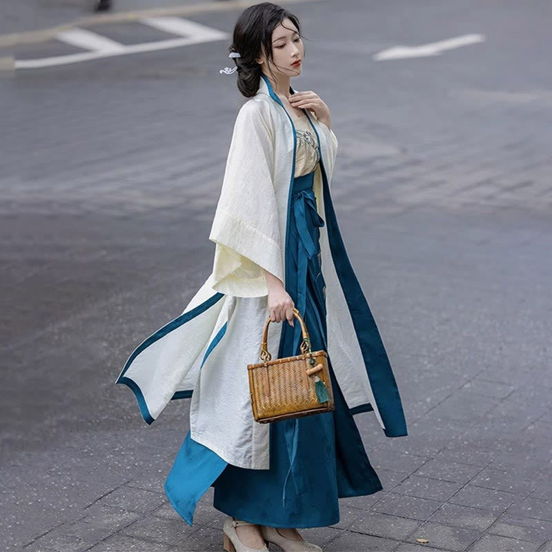 Cardigan Embroidery Bamboo Skirt Pieces Cami Top Vintage Three