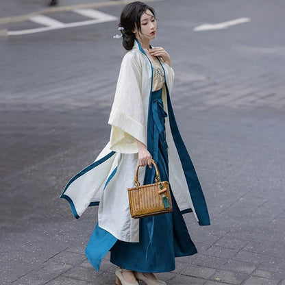 Cardigan Embroidery Bamboo Skirt Pieces Cami Top Vintage Three