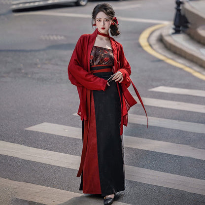 Three Flower Vintage Top Skirt Print Cami Cardigan Pieces