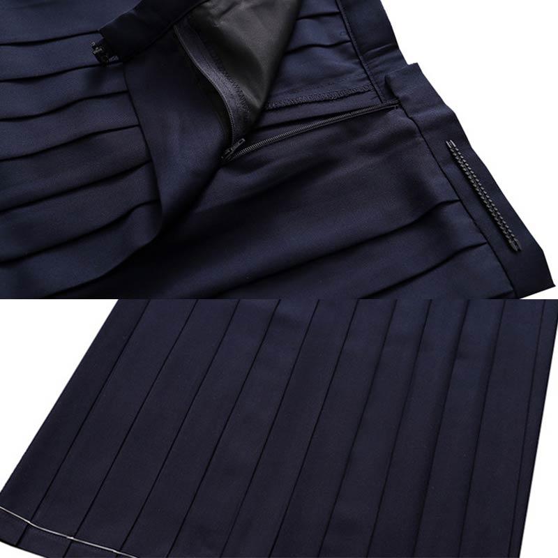 JK Uniform High Waist Pleated Short Mid Long Skirt