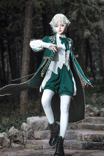 Emerald Military Ouji Coat & Shorts Set - Theocratic Messenger