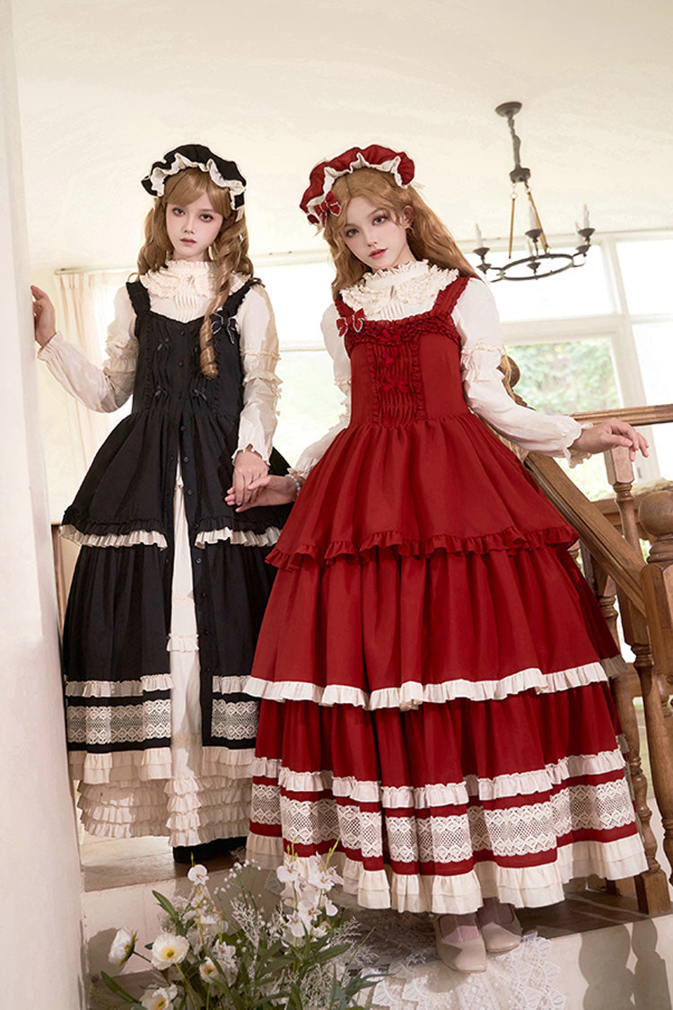 Lily Multi-Layered Ruffle Lace Classic Elegant Lolita Jsk Dress
