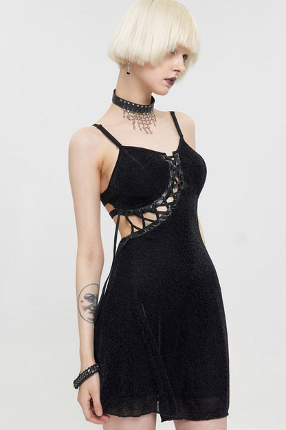 Womens Backless Dress with Chest Straps