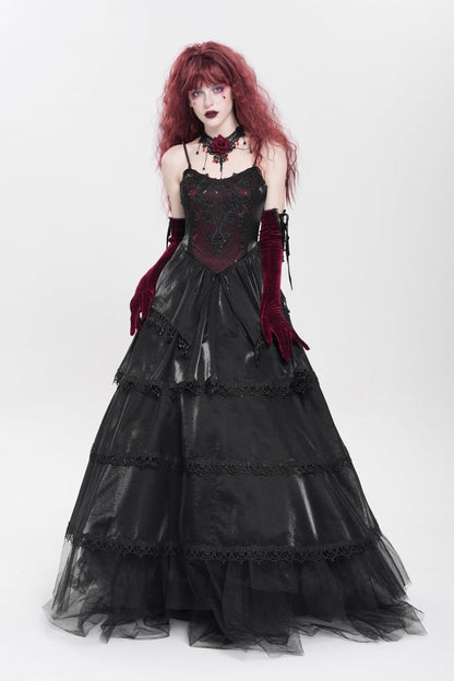 Pearl Embroidered Gothic Slip Dress