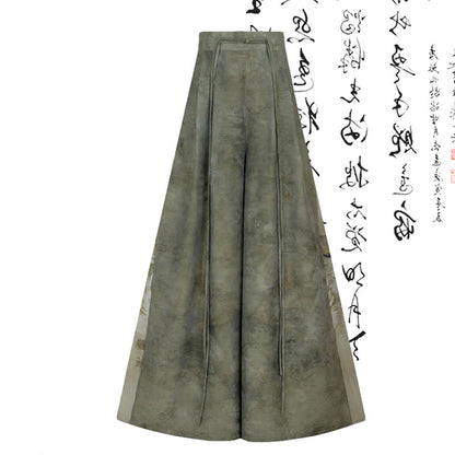 Pants Buckle Wide Shirt Leg Vintage