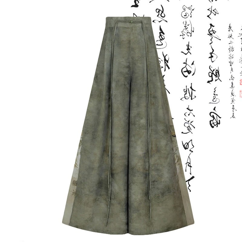 Pants Buckle Wide Shirt Leg Vintage