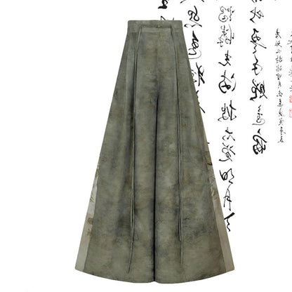 Pants Buckle Wide Shirt Leg Vintage