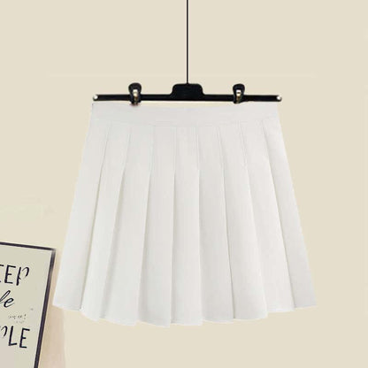 V-Ausschnitt Zopfmuster Pullover Revers Hemd Faltenrock Set