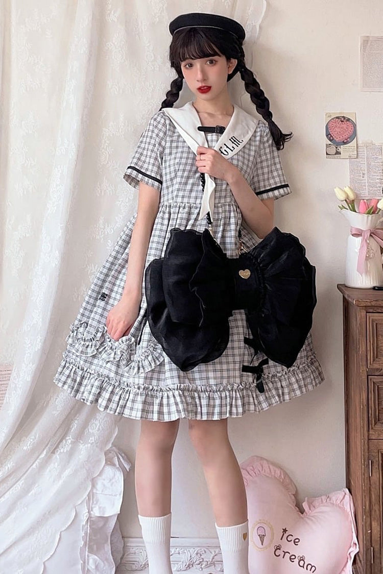 Big Black Bowknot Lolita Backpack