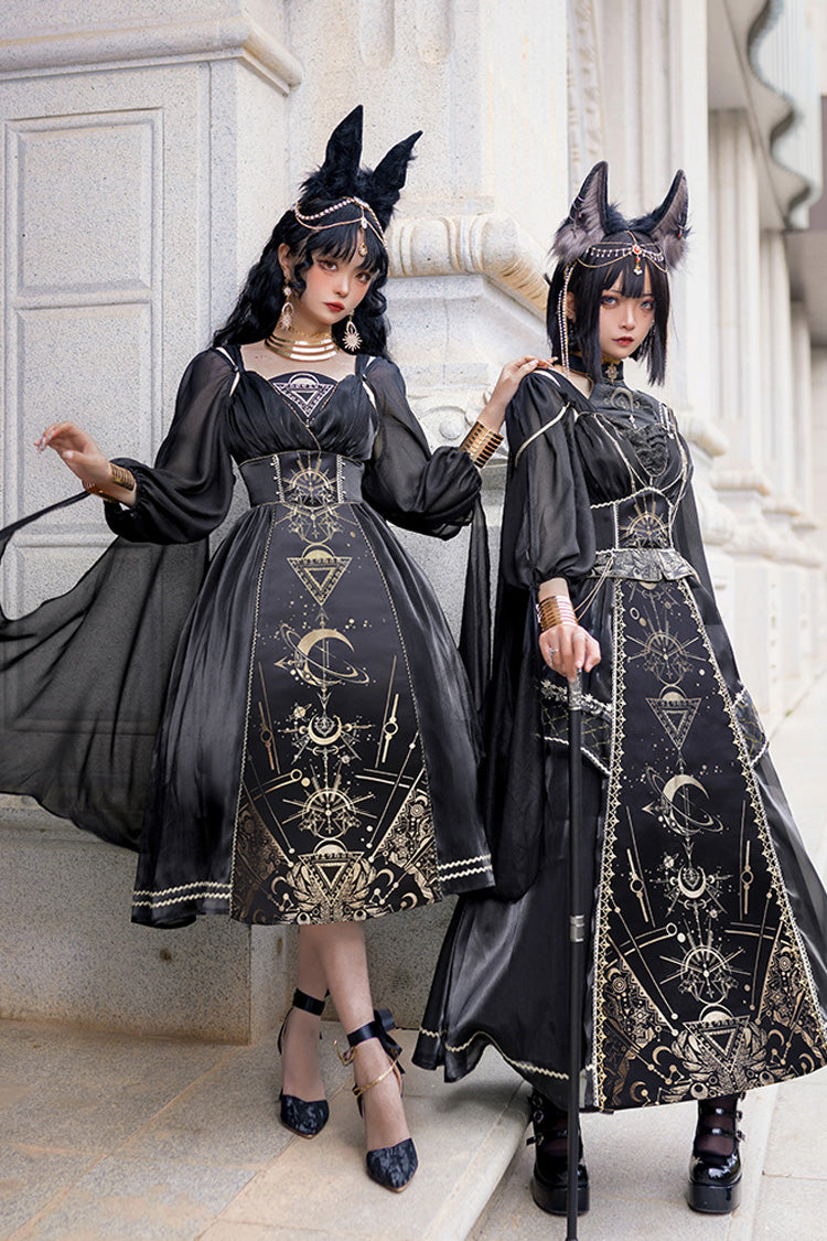 Printed Hot-Stamped Gothic Mini JSK Dress