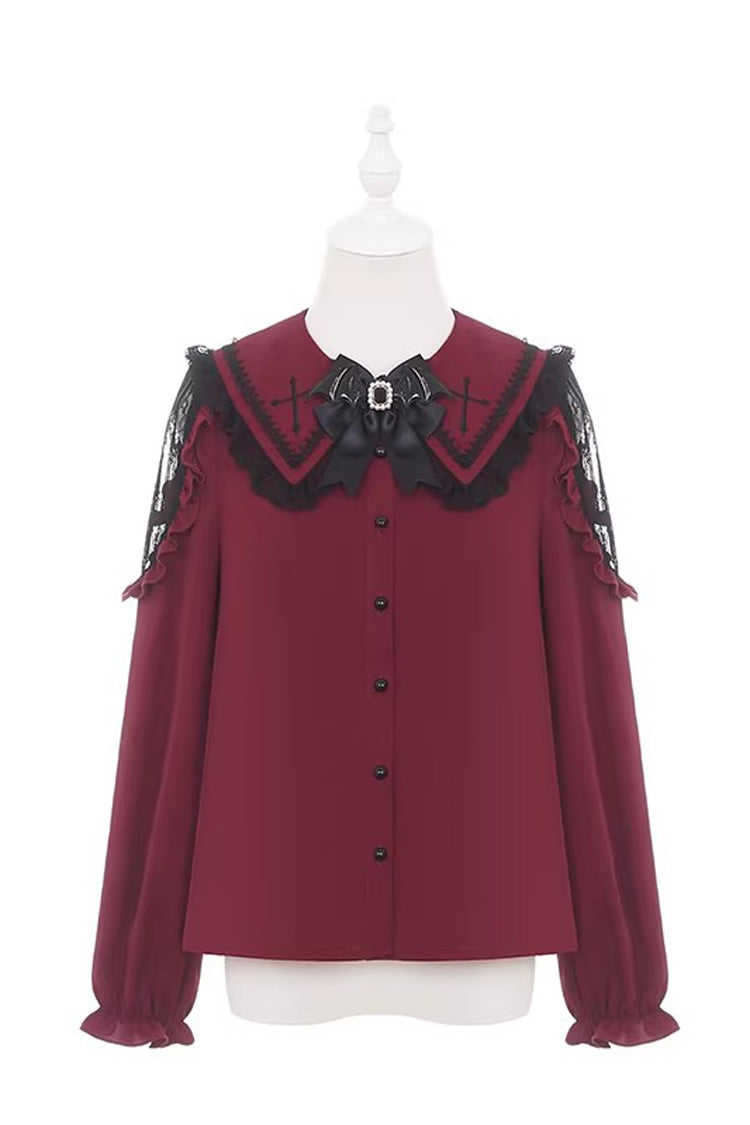 Showa Cake Witch Lolita JSK with Lace-Up Back - Noir