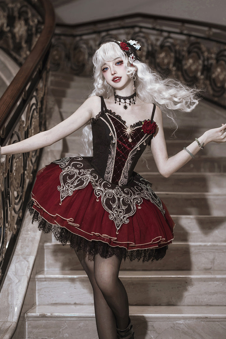 Blood Clan Feast Embroidery Lace Gothic Lolita JSK